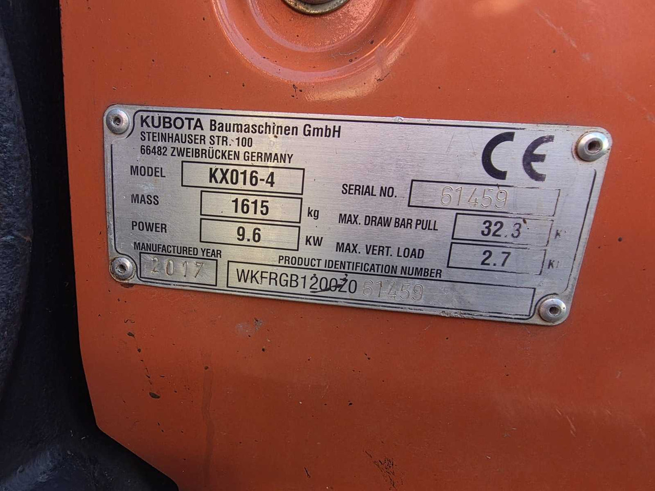 KUBOTA - KX016-4 - MINI-EXCAVATOR - 2016 - Мини багер: слика 4 KUBOTA - KX016-4 - MINI-EXCAVATOR - 2016 - Мини багер: слика 4