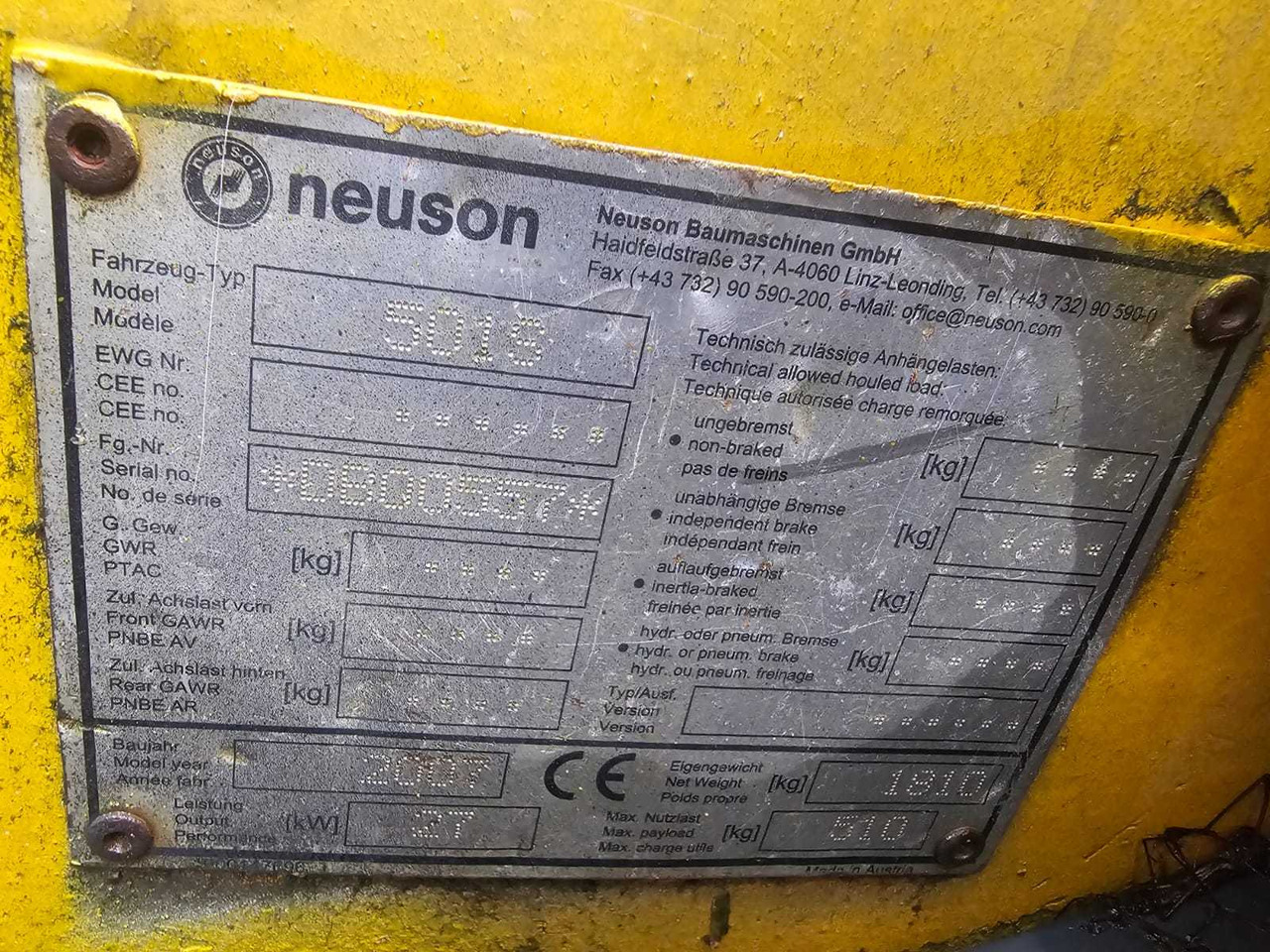 NEUSON - 501 S - TELESCOPIC LOADER - 2007 - Натоварувач на тркала: слика 4 NEUSON - 501 S - TELESCOPIC LOADER - 2007 - Натоварувач на тркала: слика 4
