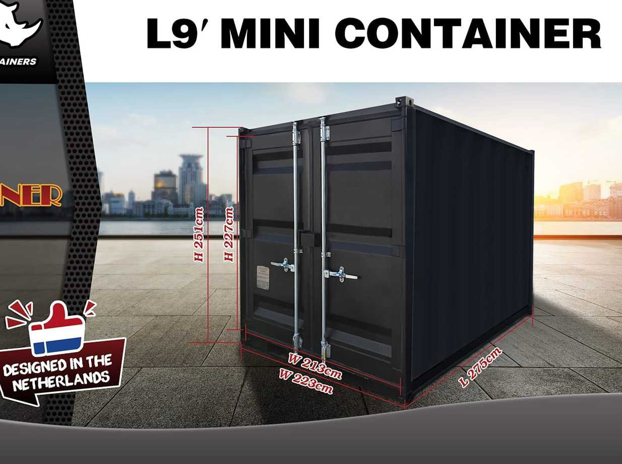 Товарен контејнер Rhino-Cross-Containers 9ft Zwart: слика 9