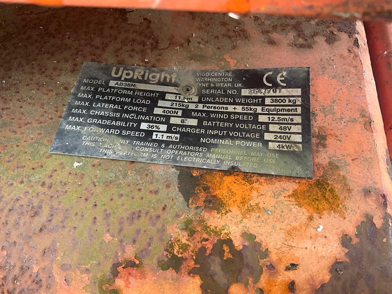 Дигачка платформа "Upright" "UPRIGHT" - AB38N - ARTICULATED TELESCOPIC BOOM LIFT - 2007: слика 18