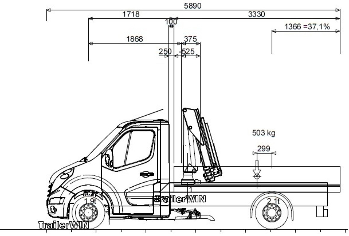 RENAULT Master L2H1 (neues Mod.) Alupritsche m. Kran - Комбе со отворен сандак: слика 3 RENAULT Master L2H1 (neues Mod.) Alupritsche m. Kran - Комбе со отворен сандак: слика 3