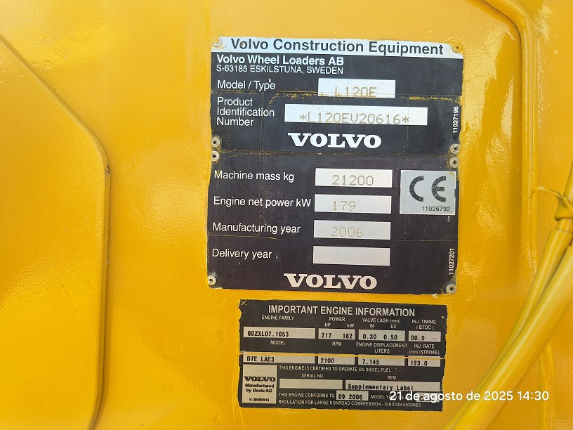 VOLVO L120E - Натоварувач на тркала: слика 5 VOLVO L120E - Натоварувач на тркала: слика 5