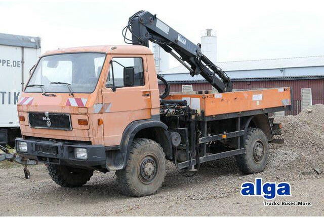 MAN 9.150 4x4, Allrad, Hiab 071 AW, Einzelbereifung - Камион со платформа: слика 1 MAN 9.150 4x4, Allrad, Hiab 071 AW, Einzelbereifung - Камион со платформа: слика 1