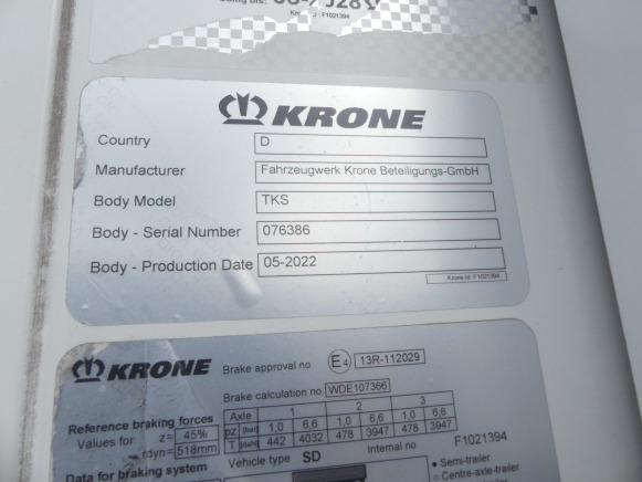 Semi remorque frigorifique Krone SREM FG TD - Приколка ладилник: слика 5 Semi remorque frigorifique Krone SREM FG TD - Приколка ладилник: слика 5