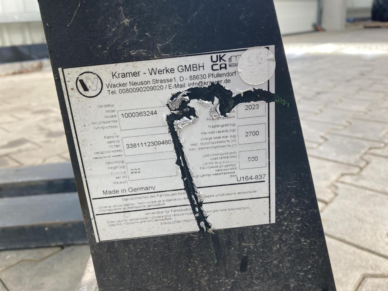 Kramer 1200 mm - Корпа: слика 4 Kramer 1200 mm - Корпа: слика 4