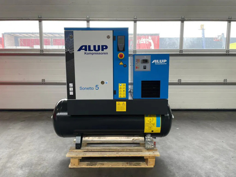 Alup Sonetto 5 + 200 Elektrische Schroefcompressor 4 kW 470 L / min 10 Bar met droger en ketel - Компресор за воздух: слика 1 Alup Sonetto 5 + 200 Elektrische Schroefcompressor 4 kW 470 L / min 10 Bar met droger en ketel - Компресор за воздух: слика 1