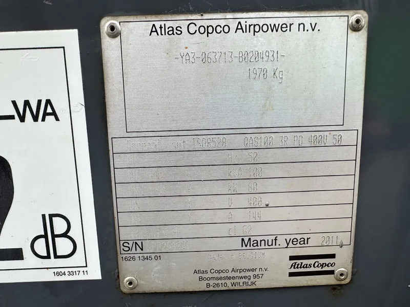 Atlas-Copco QAS 100 Perkins Leroy Somer 100 kVA Silent Rental generatorset - Генераторска поставка: слика 2 Atlas-Copco QAS 100 Perkins Leroy Somer 100 kVA Silent Rental generatorset - Генераторска поставка: слика 2