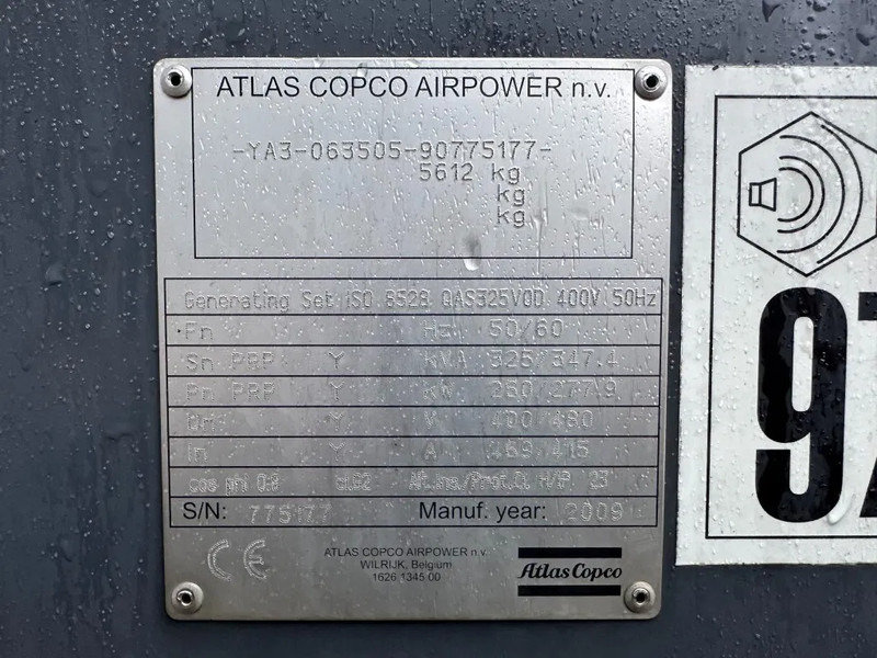 Atlas-Copco QAS 325 VOD Volvo Leroy Somer 325 kVA Silent Rental generatorset - Генераторска поставка: слика 4 Atlas-Copco QAS 325 VOD Volvo Leroy Somer 325 kVA Silent Rental generatorset - Генераторска поставка: слика 4