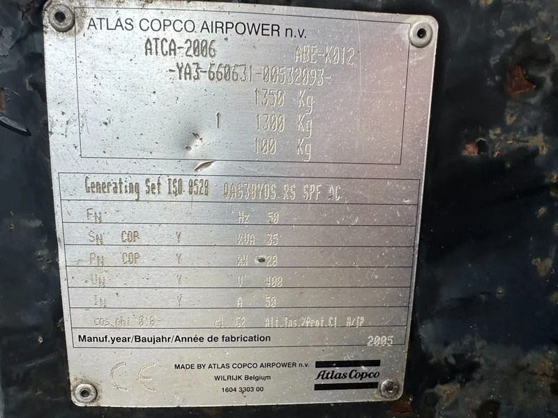 Atlas-Copco QAS 38 Yanmar Mecc Alte Spa 40 kVA Silent generatorset - Генераторска поставка: слика 5 Atlas-Copco QAS 38 Yanmar Mecc Alte Spa 40 kVA Silent generatorset - Генераторска поставка: слика 5
