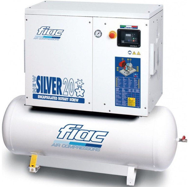 Fiac New Silver 20 / 300 Silent 15 kW 1900 L / min 10 Bar Elektrische Schroefcompressor met ketel - Компресор за воздух: слика 1 Fiac New Silver 20 / 300 Silent 15 kW 1900 L / min 10 Bar Elektrische Schroefcompressor met ketel - Компресор за воздух: слика 1