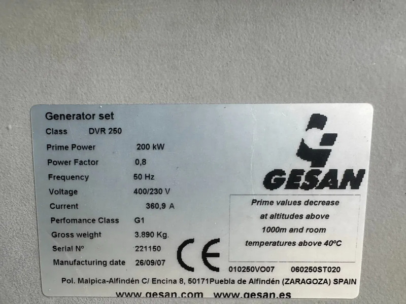 GESAN DVR 250 Volvo Stamford 275 kVA Silent Rental generatorset - Генераторска поставка: слика 3 GESAN DVR 250 Volvo Stamford 275 kVA Silent Rental generatorset - Генераторска поставка: слика 3