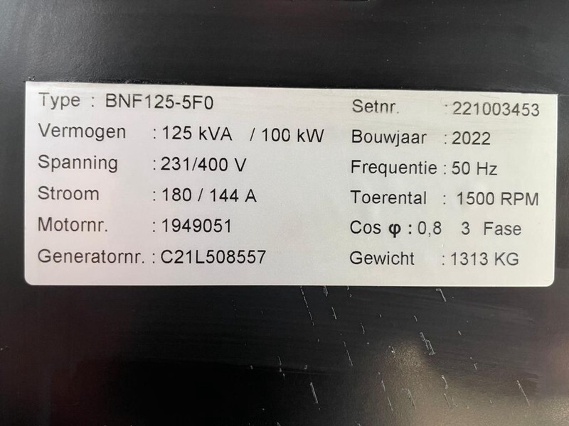 Iveco NEF 45 TM3 Stamford 125 kVA generatorset New ! - Генераторска поставка: слика 3 Iveco NEF 45 TM3 Stamford 125 kVA generatorset New ! - Генераторска поставка: слика 3