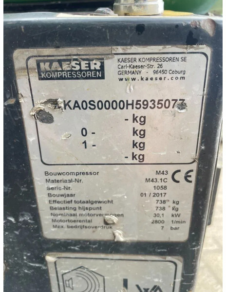 Kaeser M43 Kubota 4,2 m3 / min 7 Bar 30 kW Silent Diesel Compressor - Компресор за воздух: слика 5 Kaeser M43 Kubota 4,2 m3 / min 7 Bar 30 kW Silent Diesel Compressor - Компресор за воздух: слика 5