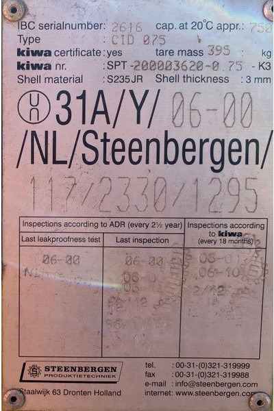 Kiwa IBC Steenbergen 750 liter Dieseltank met handpomp - Резервоар за складирање: слика 4 Kiwa IBC Steenbergen 750 liter Dieseltank met handpomp - Резервоар за складирање: слика 4