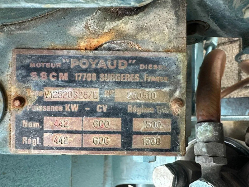 POYAUD Poyaud V12520S25/E Unelec 500 kVA noodstroom generatorset ex Emergency 271 hours - Генераторска поставка: слика 5 POYAUD Poyaud V12520S25/E Unelec 500 kVA noodstroom generatorset ex Emergency 271 hours - Генераторска поставка: слика 5