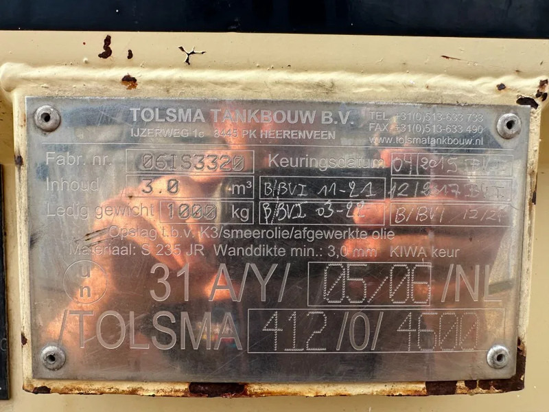 Tolsma Kiwa IBC 3000 liter Dieseltank met 230 Volt pompset - Товарен контејнер: слика 5 Tolsma Kiwa IBC 3000 liter Dieseltank met 230 Volt pompset - Товарен контејнер: слика 5