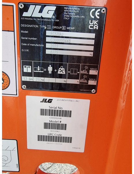 Дигачка зглобна платформа JLG EC520AJ - 216 uur: слика 16 Дигачка зглобна платформа JLG EC520AJ - 216 uur: слика 16