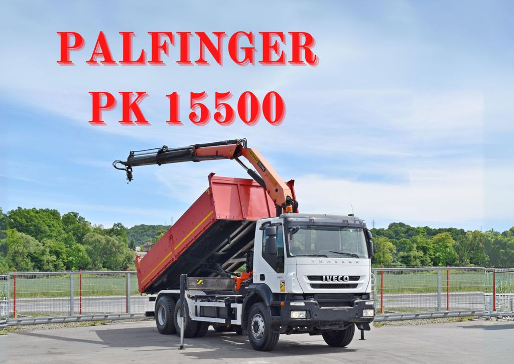 Iveco TRAKKER 360 * Kipper 5,60m* KRAN /FUNK * 6x4 - Камион со кран, Кипер: слика 1 Iveco TRAKKER 360 * Kipper 5,60m* KRAN /FUNK * 6x4 - Камион со кран, Кипер: слика 1