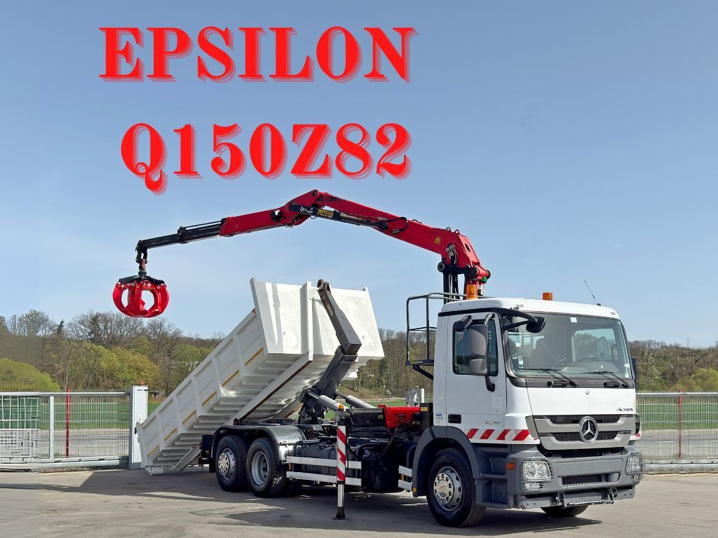 Mercedes-Benz ACTROS 2536 * Abrollkipper  + EPSILON Q150Z82 - Камион со кука за подигање: слика 1 Mercedes-Benz ACTROS 2536 * Abrollkipper  + EPSILON Q150Z82 - Камион со кука за подигање: слика 1