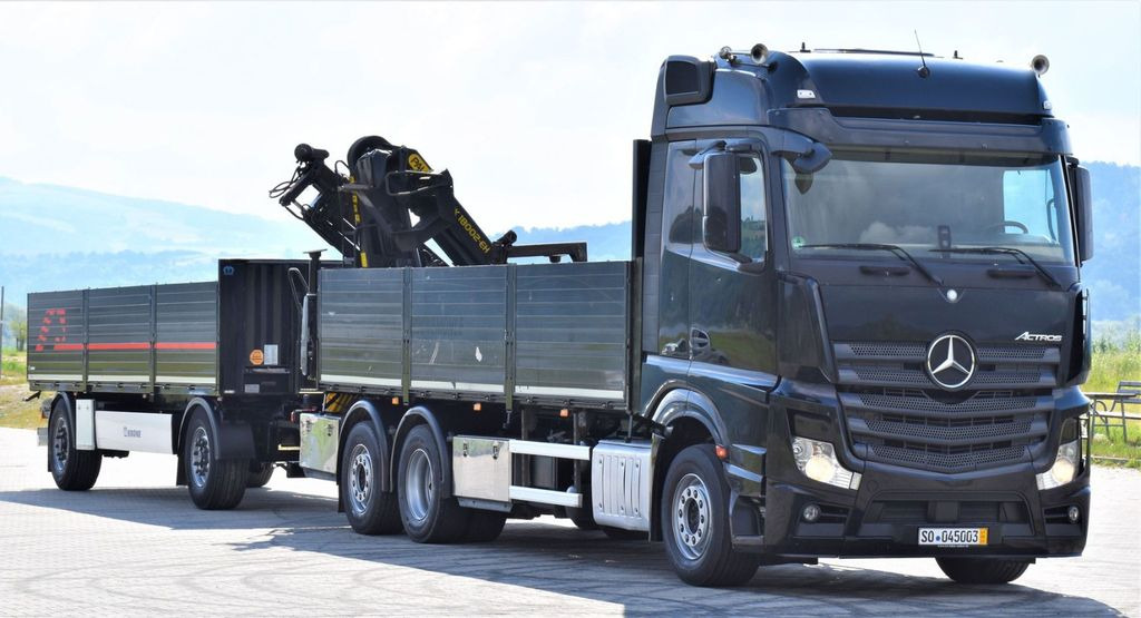 Mercedes-Benz ACTROS 2542 + PK18002-EH C/FUNK + Anhänger!  - Камион со кран, Камион со платформа: слика 3 Mercedes-Benz ACTROS 2542 + PK18002-EH C/FUNK + Anhänger!  - Камион со кран, Камион со платформа: слика 3