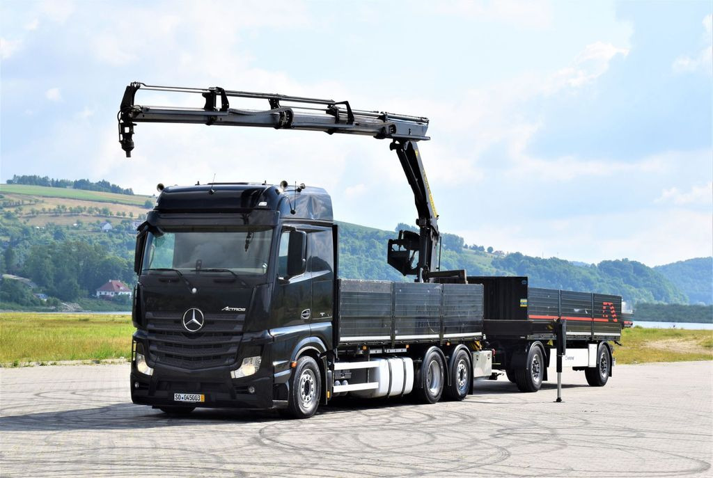 Mercedes-Benz ACTROS 2542 + PK18002-EH C/FUNK + Anhänger!  - Камион со кран, Камион со платформа: слика 2 Mercedes-Benz ACTROS 2542 + PK18002-EH C/FUNK + Anhänger!  - Камион со кран, Камион со платформа: слика 2