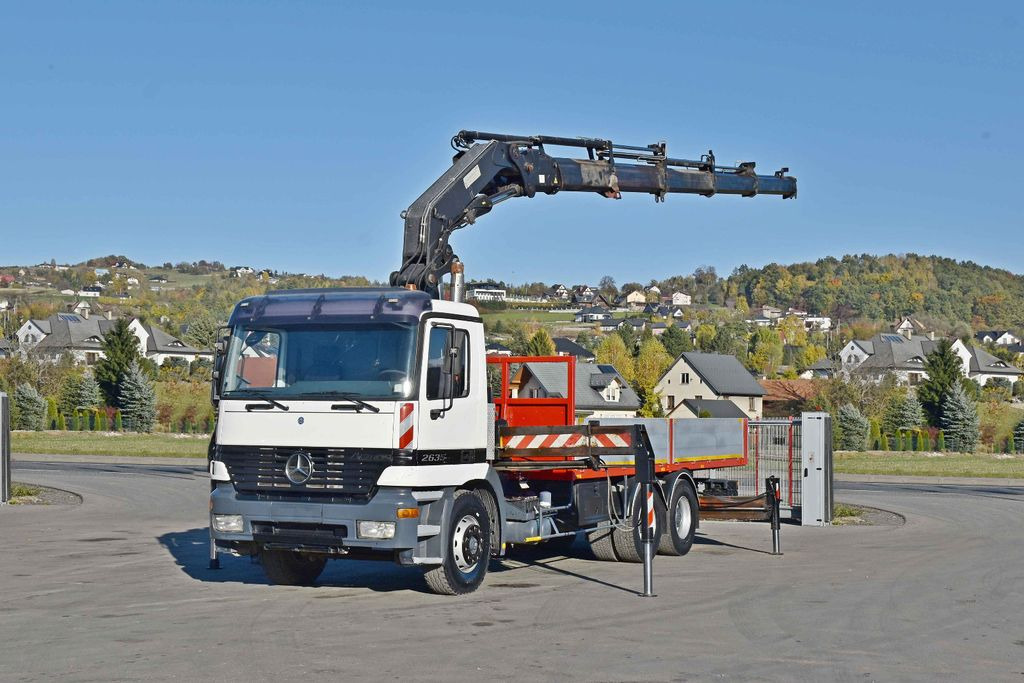 Mercedes-Benz ACTROS 2635 Pritsche 6,40m + HIAB 400 E-5 + FUNK - Камион со кран: слика 2 Mercedes-Benz ACTROS 2635 Pritsche 6,40m + HIAB 400 E-5 + FUNK - Камион со кран: слика 2