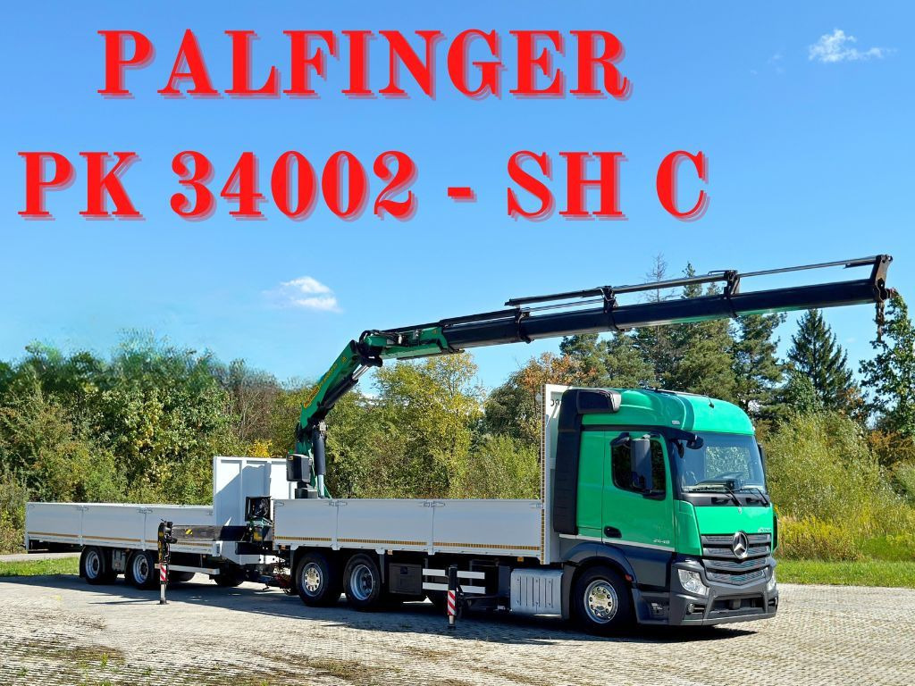 Mercedes-Benz ACTROS 2654* PK 34002 - SH C/FUNK+Anhänger* TOP - Камион со кран: слика 1 Mercedes-Benz ACTROS 2654* PK 34002 - SH C/FUNK+Anhänger* TOP - Камион со кран: слика 1