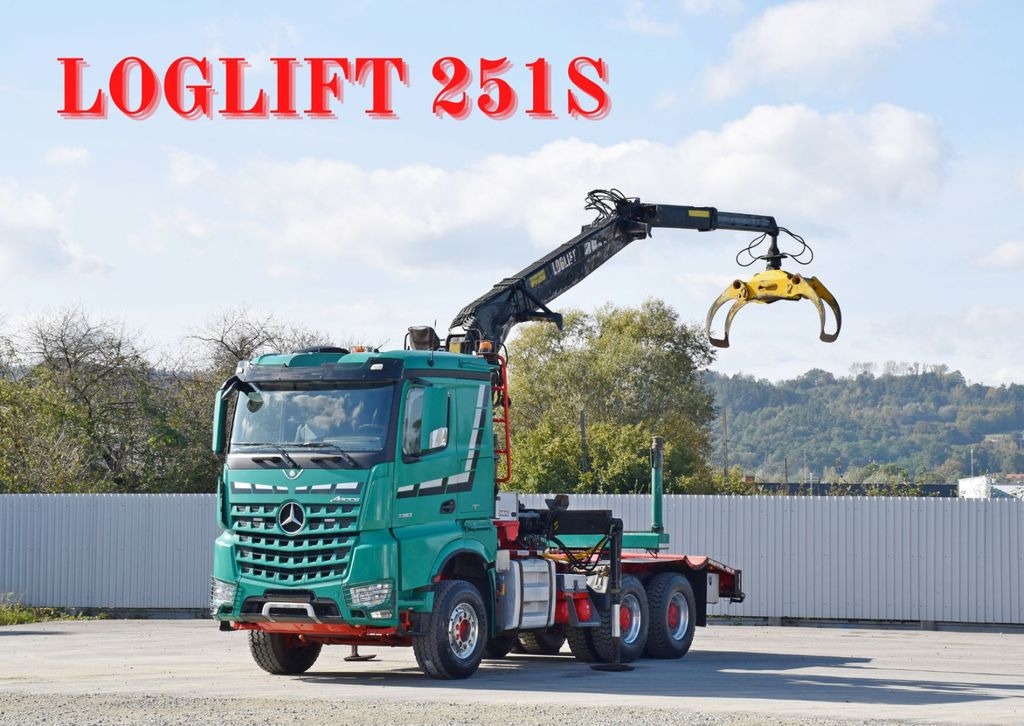 Mercedes-Benz AROCS 3363 *HOLZTRANSPORTER * LOGLIFT 251S /6x4 - Камион за дрва, Камион со кран: слика 1 Mercedes-Benz AROCS 3363 *HOLZTRANSPORTER * LOGLIFT 251S /6x4 - Камион за дрва, Камион со кран: слика 1