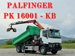 Renault C 430 *KIPPER 5,10 m + PK 16001 - K B* 6x4 - Кипер, Камион со кран: слика 1 Renault C 430 *KIPPER 5,10 m + PK 16001 - K B* 6x4 - Кипер, Камион со кран: слика 1