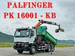 Renault C 430 *KIPPER 5,10 m + PK 16001 - K B* 6x4 - Камион со кран: слика 1 Renault C 430 *KIPPER 5,10 m + PK 16001 - K B* 6x4 - Камион со кран: слика 1