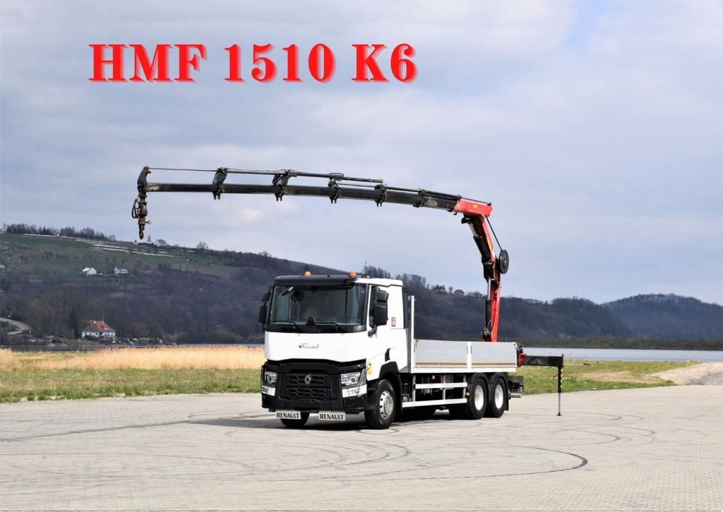 Renault C 460 * HMF 1510 K6 + FUNK * 6x4 - Камион со кран, Камион со платформа: слика 1 Renault C 460 * HMF 1510 K6 + FUNK * 6x4 - Камион со кран, Камион со платформа: слика 1