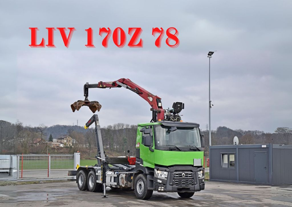 Renault C430* ABROLLKIPPER *LIV 170Z 78 * 6x4 - Камион со кука за подигање, Камион со кран: слика 1 Renault C430* ABROLLKIPPER *LIV 170Z 78 * 6x4 - Камион со кука за подигање, Камион со кран: слика 1