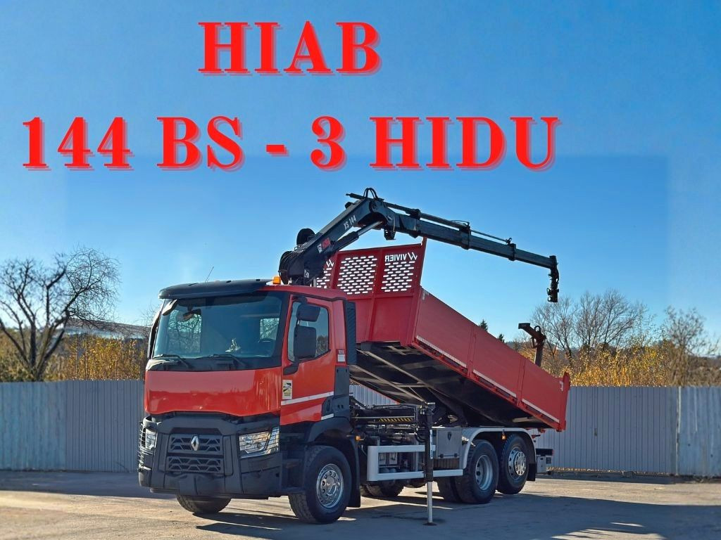 Renault C430 * HIAB 144 BS - 3 HIDUO+ FUNK/ 6x2 - Камион со кран: слика 1 Renault C430 * HIAB 144 BS - 3 HIDUO+ FUNK/ 6x2 - Камион со кран: слика 1