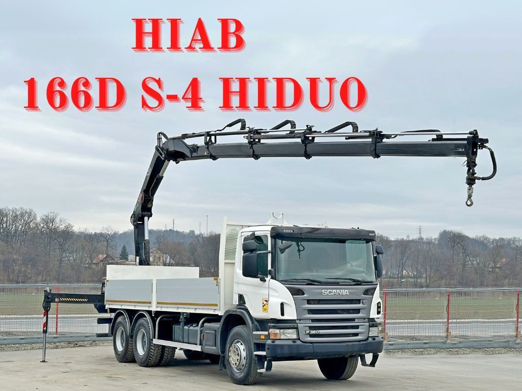 Scania P 360 * HIAB 166D S-4 HIDUO/FUNK * 6x4 - Камион со кран, Камион со платформа: слика 1 Scania P 360 * HIAB 166D S-4 HIDUO/FUNK * 6x4 - Камион со кран, Камион со платформа: слика 1