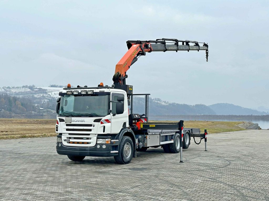 Scania P 420* PLATFORM 6,80m * PK 29002+FUNK * TOP - Камион за влечење: слика 2 Scania P 420* PLATFORM 6,80m * PK 29002+FUNK * TOP - Камион за влечење: слика 2