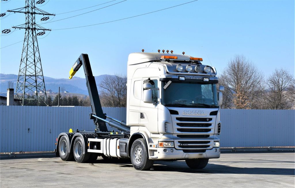 Scania R 480 Abrollkipper * 6x4 * Top Zustand ! Scania R 480 Abrollkipper * 6x4 * Top Zustand ! - Камион со кука за подигање: слика 1 Scania R 480 Abrollkipper * 6x4 * Top Zustand ! Scania R 480 Abrollkipper * 6x4 * Top Zustand ! - Камион со кука за подигање: слика 1
