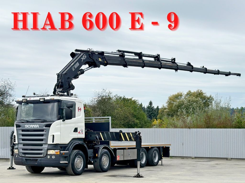 Scania R 620*PLATFORM 6,45m*HIAB 600 E - 9 + FUNK / 8x4 - Камион со кран: слика 1 Scania R 620*PLATFORM 6,45m*HIAB 600 E - 9 + FUNK / 8x4 - Камион со кран: слика 1