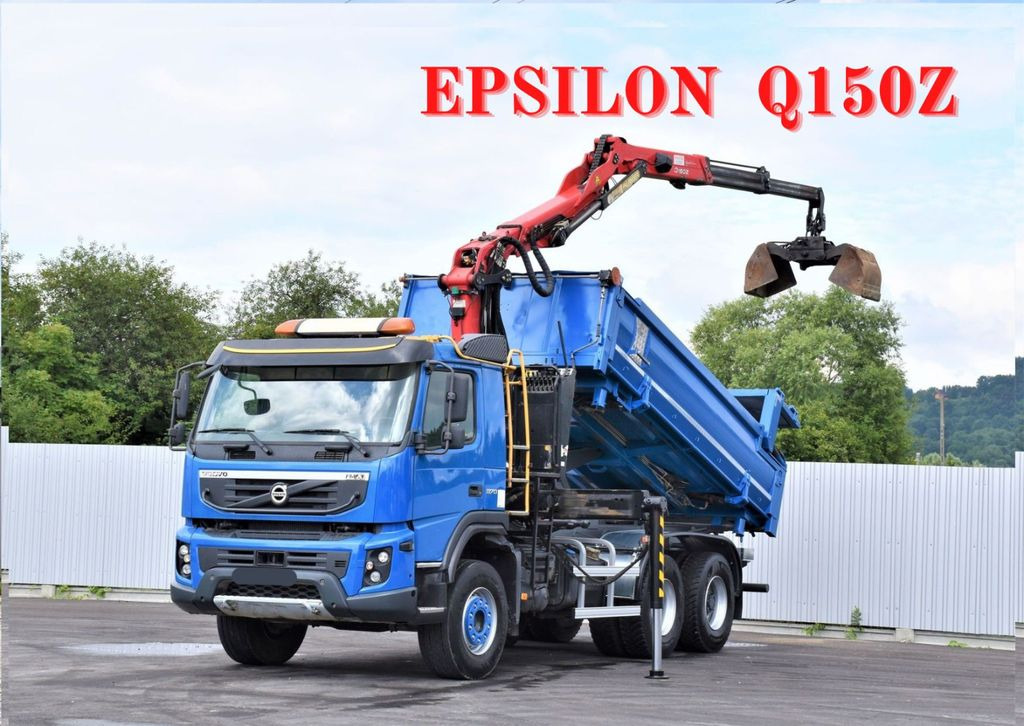 Volvo FMX 370 Kipper 4,90m *EPSILON Q150Z/FUNK*6x4 - Камион со кран, Кипер: слика 1 Volvo FMX 370 Kipper 4,90m *EPSILON Q150Z/FUNK*6x4 - Камион со кран, Кипер: слика 1