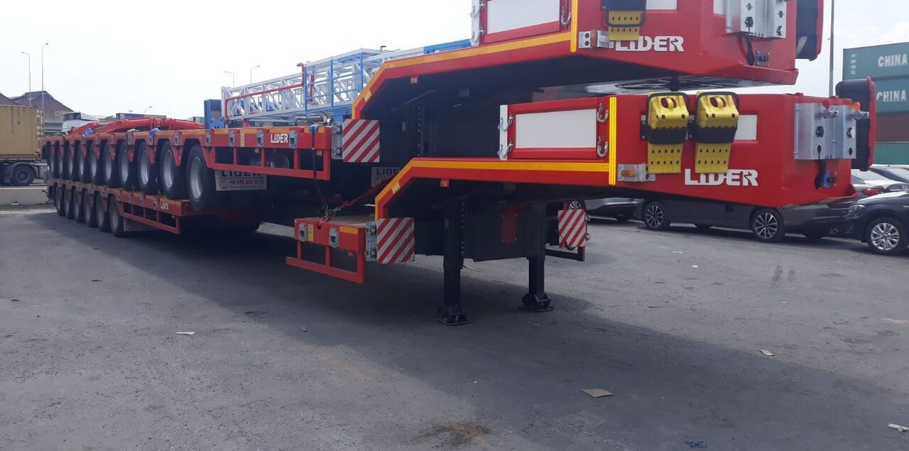 Нов Полуприколка за низок утовар LIDER 2025 model 150 Tons capacity Lowbed semi trailer: слика 20