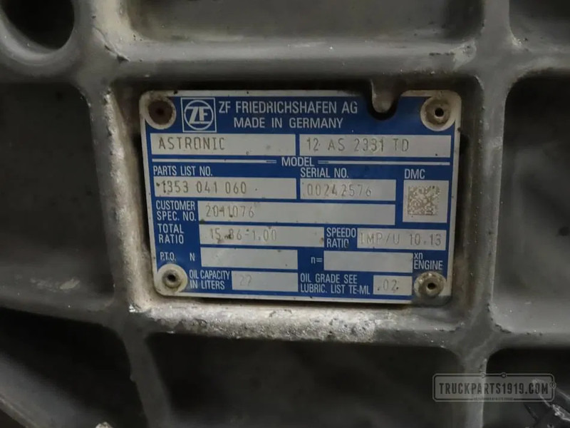 DAF 2011076 Versnellingsbak 12AS2331TD+IT3 - Менувач за Камион: слика 3 DAF 2011076 Versnellingsbak 12AS2331TD+IT3 - Менувач за Камион: слика 3