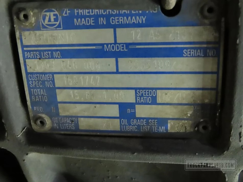 DAF Gearbox & Clutch Parts Versnellingsbak 12AS2131TD DAF - Менувач за Камион: слика 3 DAF Gearbox & Clutch Parts Versnellingsbak 12AS2131TD DAF - Менувач за Камион: слика 3