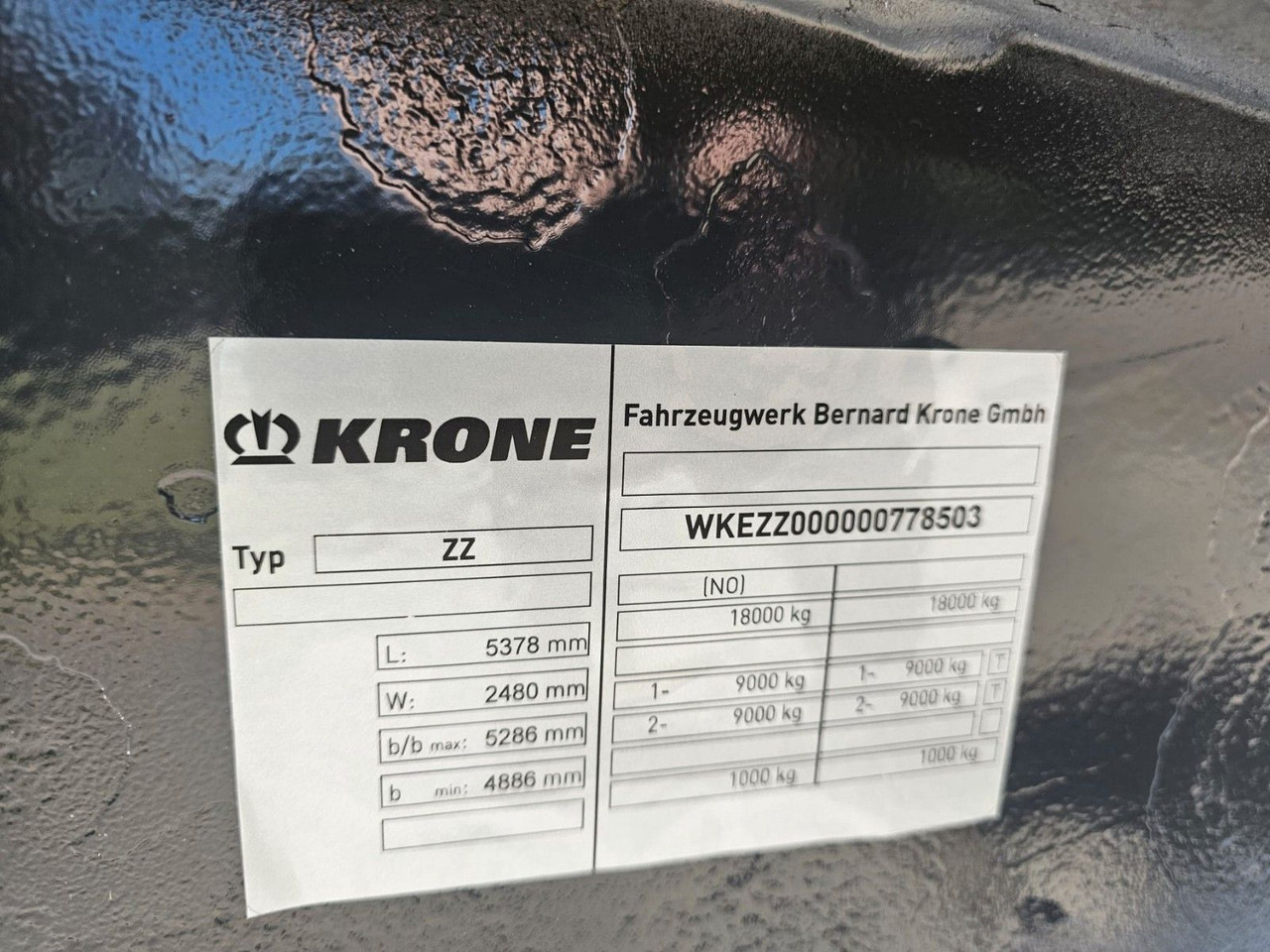Приколка Krone ZZ 18 Dolly Mit NL LZV Zulassung: слика 12