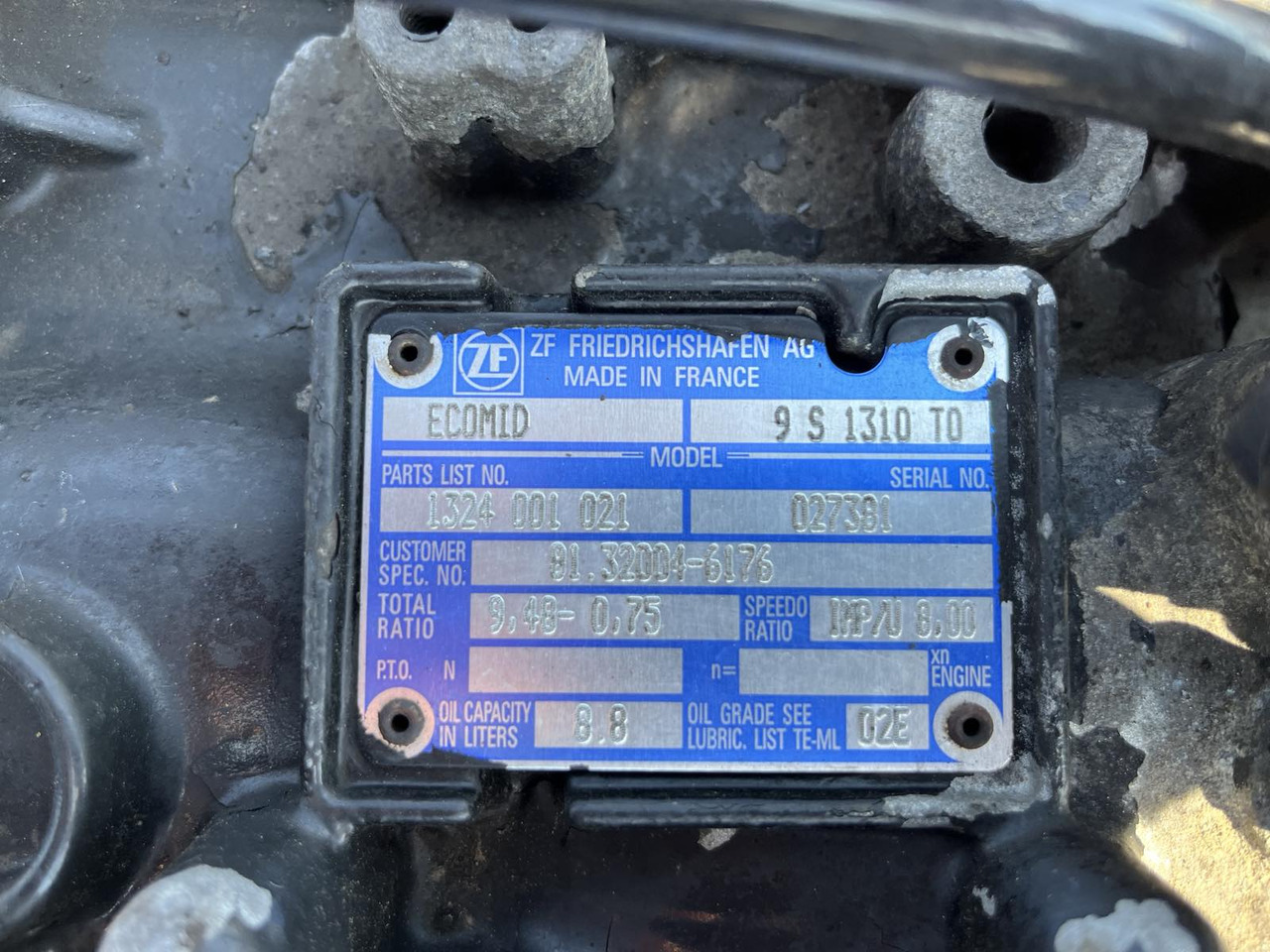 GEARBOX MAN ZF 9S1310 - Менувач и делови за Камион: слика 4 GEARBOX MAN ZF 9S1310 - Менувач и делови за Камион: слика 4