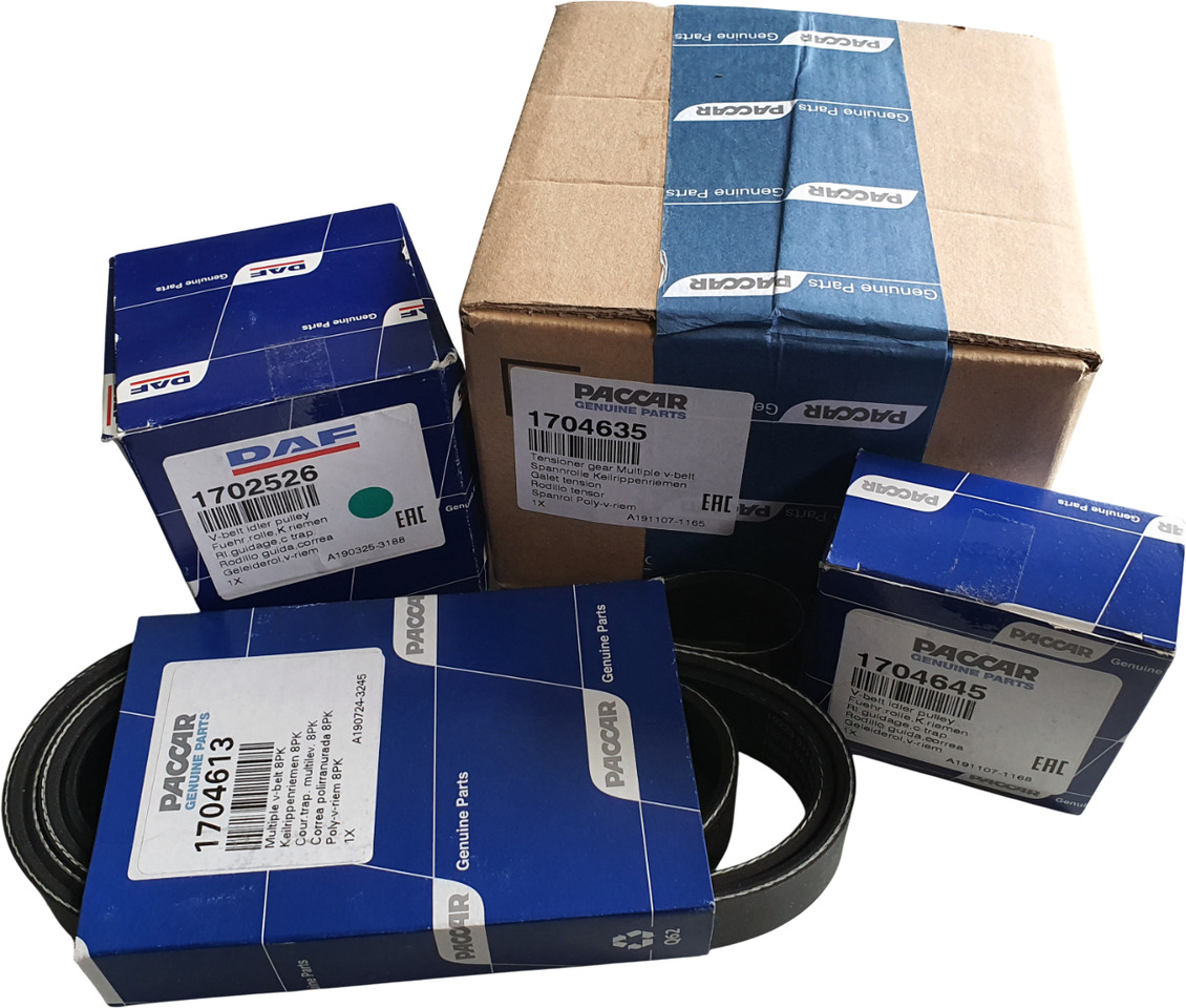 DAF SPANROL MET POLY-V RIEMSET 8-RIB (8PK) | 1706837 - Затегнувач за ремен за Камион: слика 1 DAF SPANROL MET POLY-V RIEMSET 8-RIB (8PK) | 1706837 - Затегнувач за ремен за Камион: слика 1