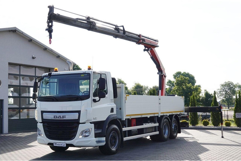 DAF CF 370 / 6x2 / SKRZYNIOWY - paka: 6,4 m / + HDS PALFINGER PK 180 - Камион со платформа, Камион со кран: слика 1 DAF CF 370 / 6x2 / SKRZYNIOWY - paka: 6,4 m / + HDS PALFINGER PK 180 - Камион со платформа, Камион со кран: слика 1