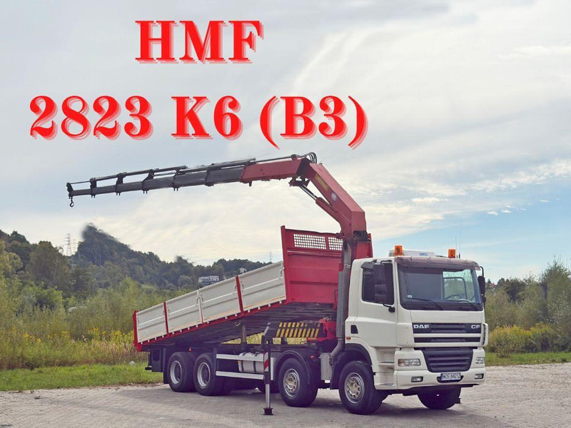 DAF CF 85.380 * HMF 2823 K6 (B3) + FUNK * 8x4 * TOP - Кипер, Камион со кран: слика 1 DAF CF 85.380 * HMF 2823 K6 (B3) + FUNK * 8x4 * TOP - Кипер, Камион со кран: слика 1
