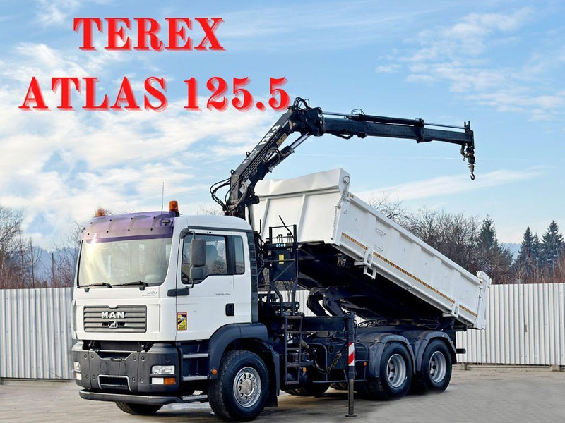 MAN TGA 26.350 * KIPPER 4,90m + TEREX ATLAS * 6x4 * - Камион со платформа, Камион со кран: слика 1 MAN TGA 26.350 * KIPPER 4,90m + TEREX ATLAS * 6x4 * - Камион со платформа, Камион со кран: слика 1