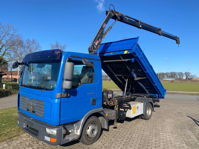MAN TGL 8.210 M Tipper + Crane Hiab - Кипер, Камион со кран: слика 1 MAN TGL 8.210 M Tipper + Crane Hiab - Кипер, Камион со кран: слика 1