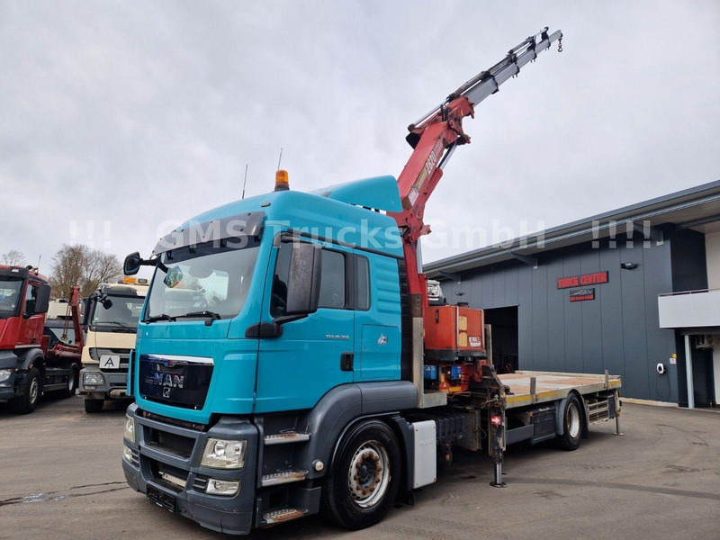 MAN TGS 18.360 Platform Crane HMF 2820 - Камион со платформа, Камион со кран: слика 1 MAN TGS 18.360 Platform Crane HMF 2820 - Камион со платформа, Камион со кран: слика 1