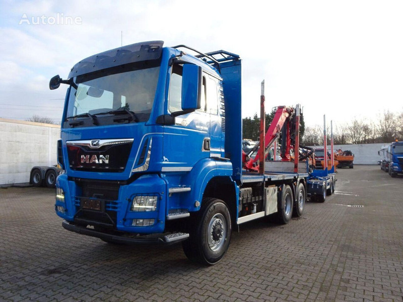 MAN TGS 28.500 6x4 Log truck + Crane Epsilon + Trailer - Камион за дрва, Камион со кран: слика 1 MAN TGS 28.500 6x4 Log truck + Crane Epsilon + Trailer - Камион за дрва, Камион со кран: слика 1